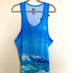 SKULL & BONES TANK TOP - OCEAN WAVES DESIGN